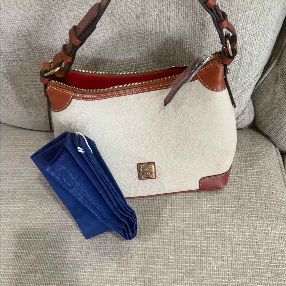 Dooney & Bourke Tan and Brown Shoulder Bag